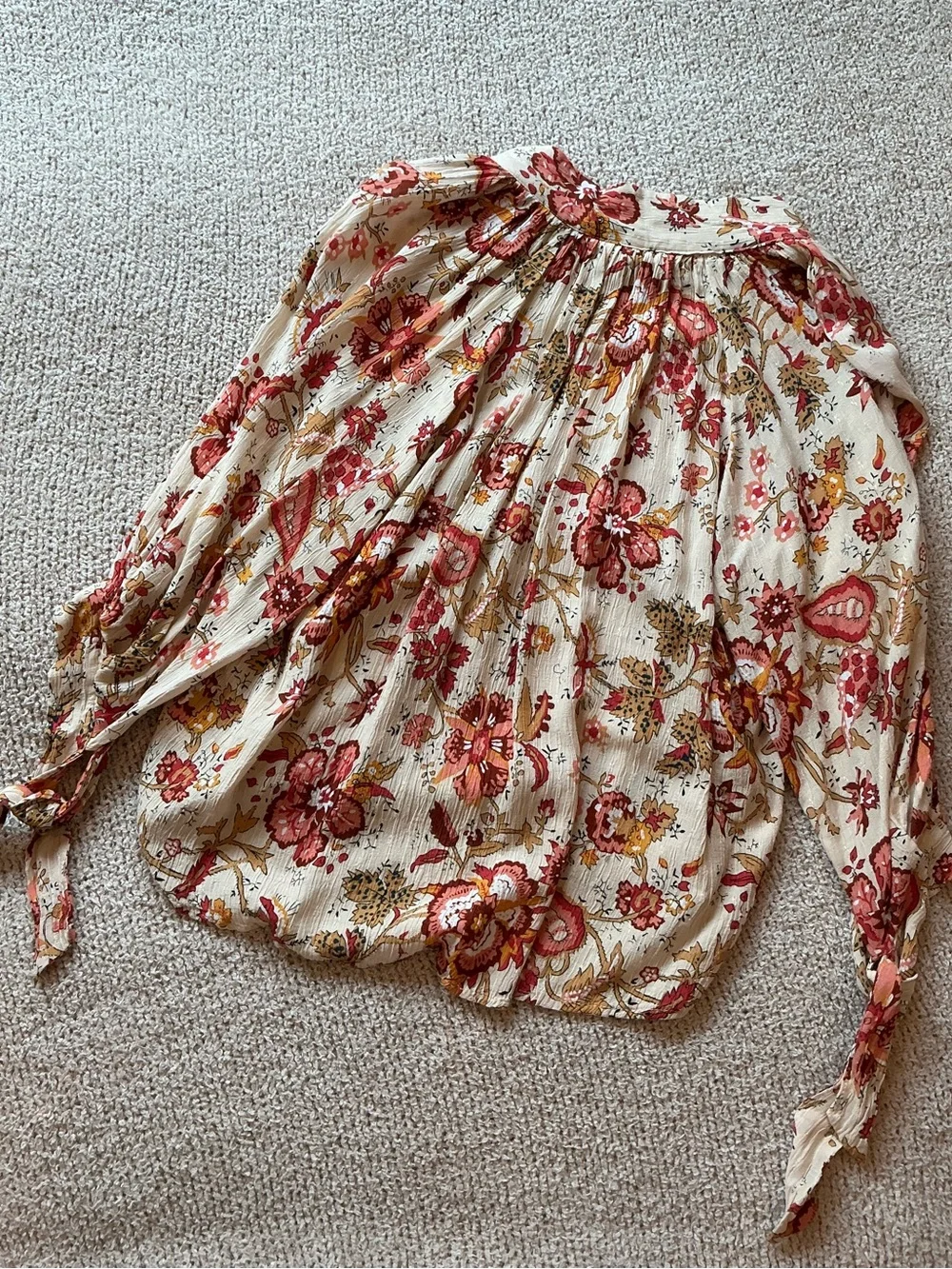 Nicole Miller floral paisley boho peasant blouse EUC - size XS